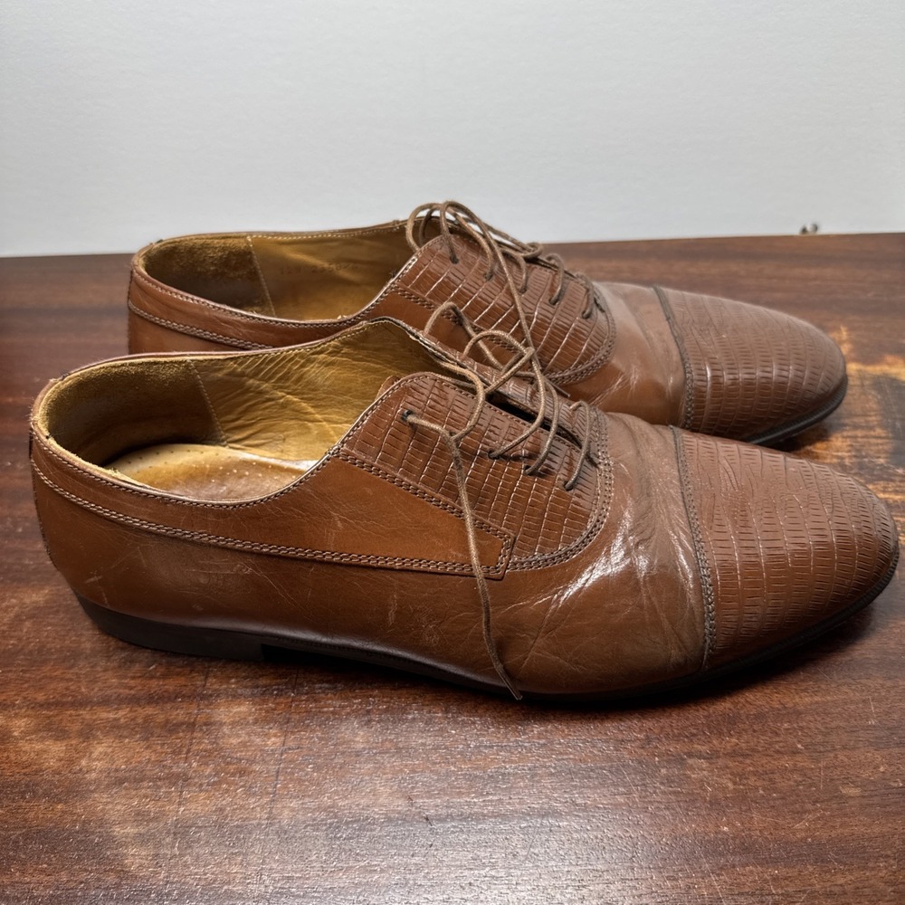 Stanley Blacker Mens Leather Dress Shoes 12W Made in Italy